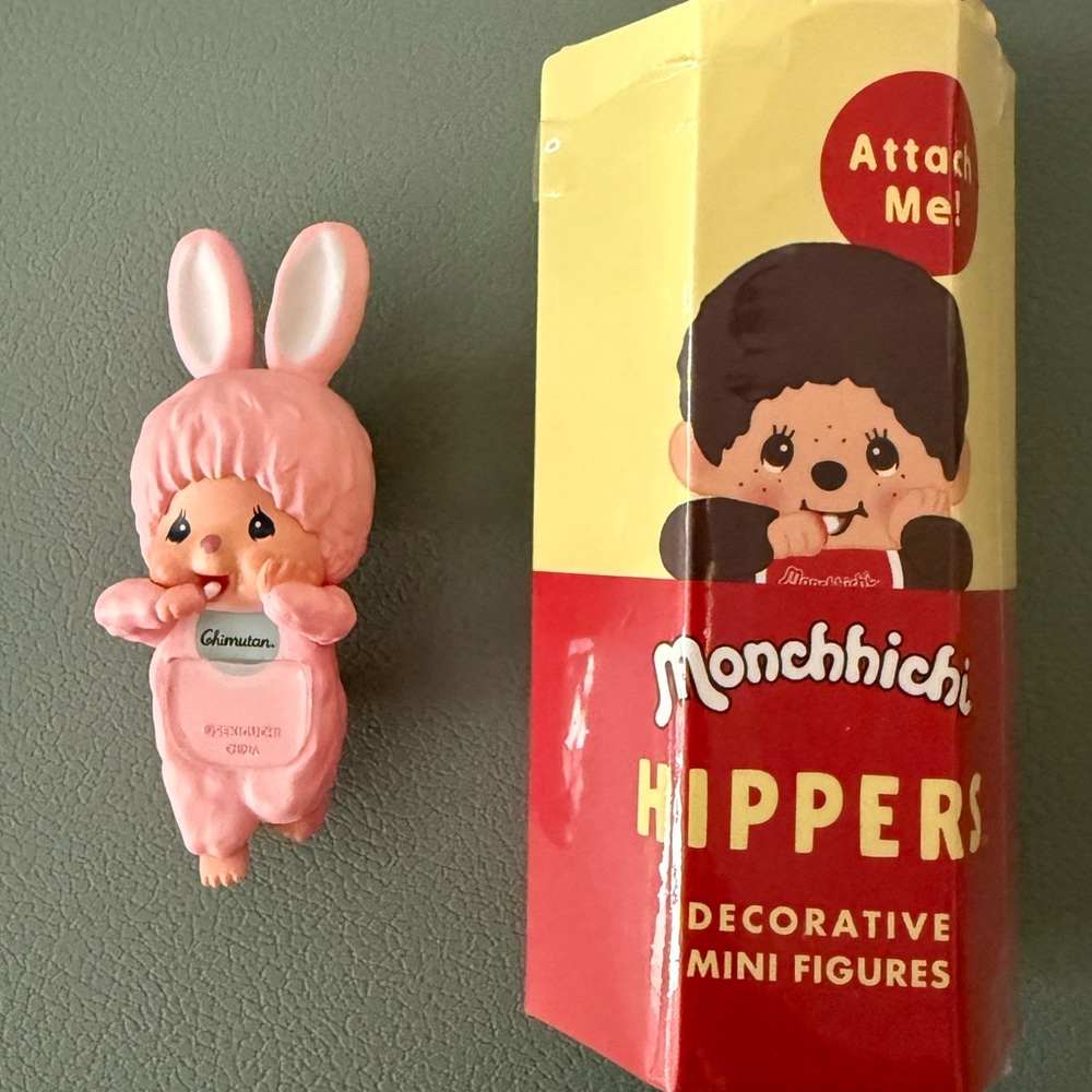 Monchhichi Pink Bunny Decorative Mini Figure